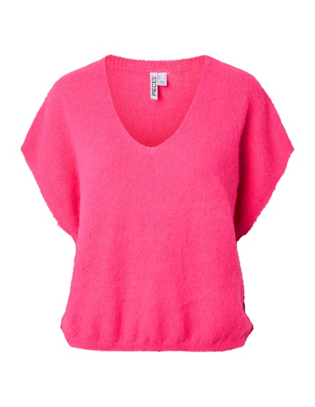 Pull Maille Shocking Pink PCALLIE PIECES - 5 | TOP